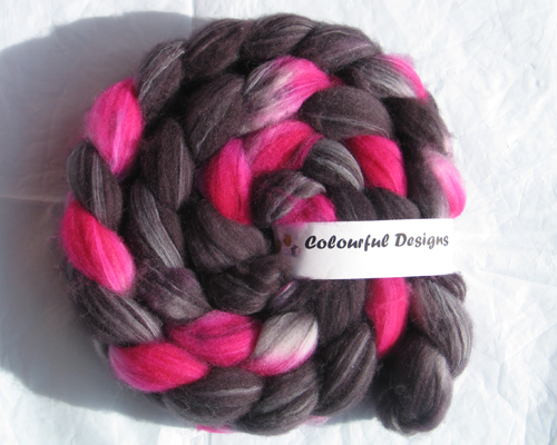 Gothic Pink Sock Top Superwash Merino/Nylon 70/30