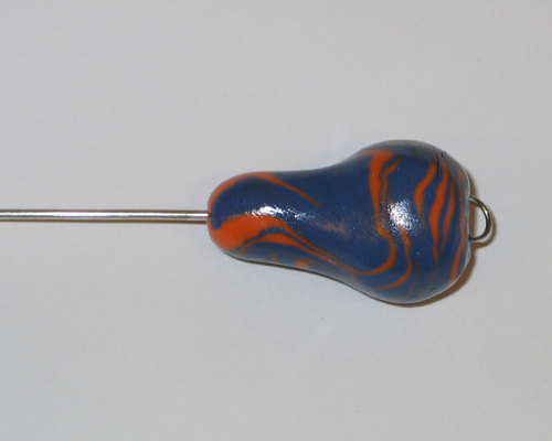Orifice Hook Blue Orange Swirl