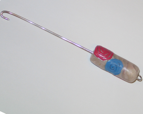 Orifice Hook Red + Blue Spirals
