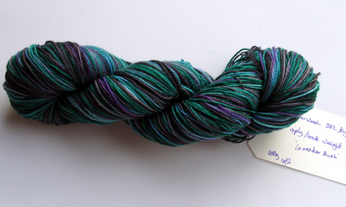 Superwash BFL/Nylon Sock 'Lavender Bush' 100g